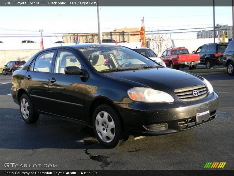 Black Sand Pearl / Light Gray 2003 Toyota Corolla CE