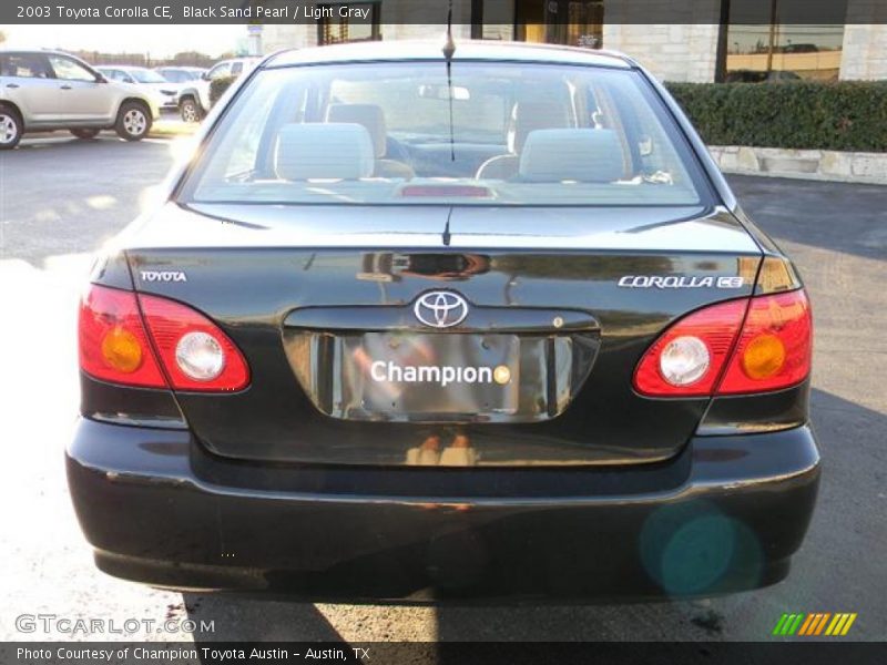 Black Sand Pearl / Light Gray 2003 Toyota Corolla CE