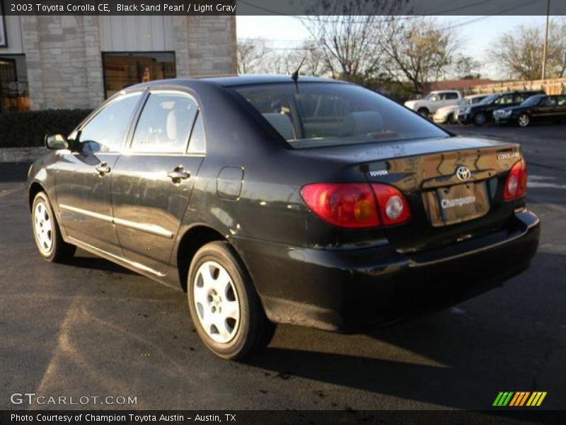 Black Sand Pearl / Light Gray 2003 Toyota Corolla CE