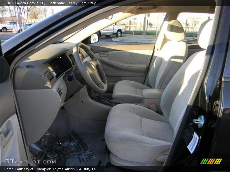 Black Sand Pearl / Light Gray 2003 Toyota Corolla CE