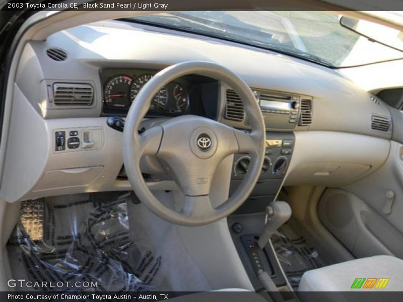 Black Sand Pearl / Light Gray 2003 Toyota Corolla CE