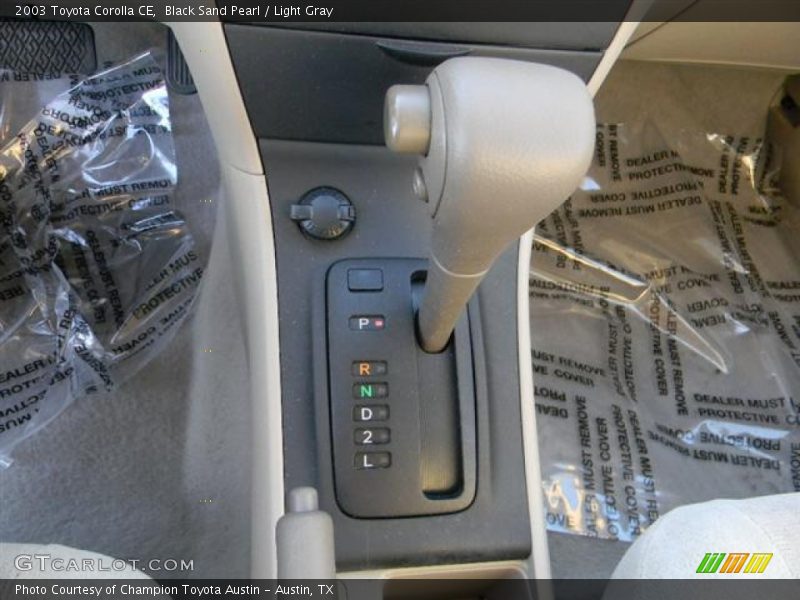 Black Sand Pearl / Light Gray 2003 Toyota Corolla CE
