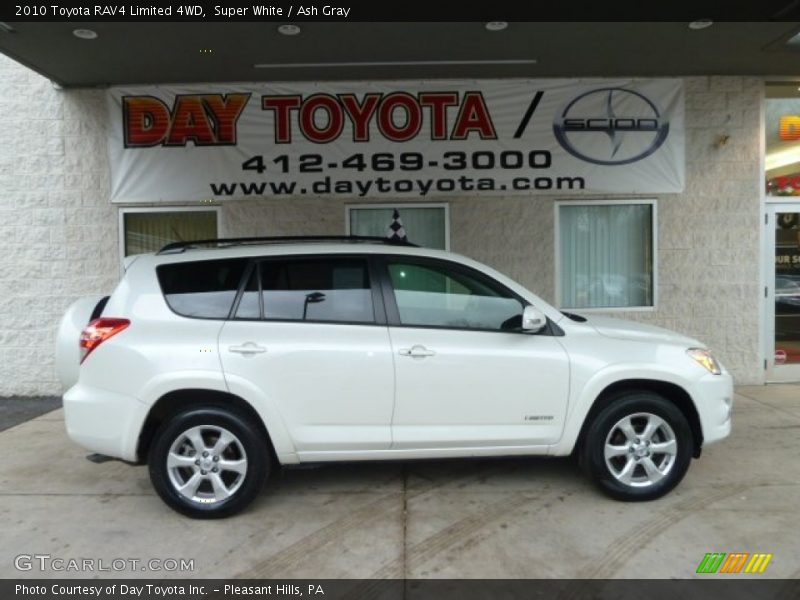 Super White / Ash Gray 2010 Toyota RAV4 Limited 4WD