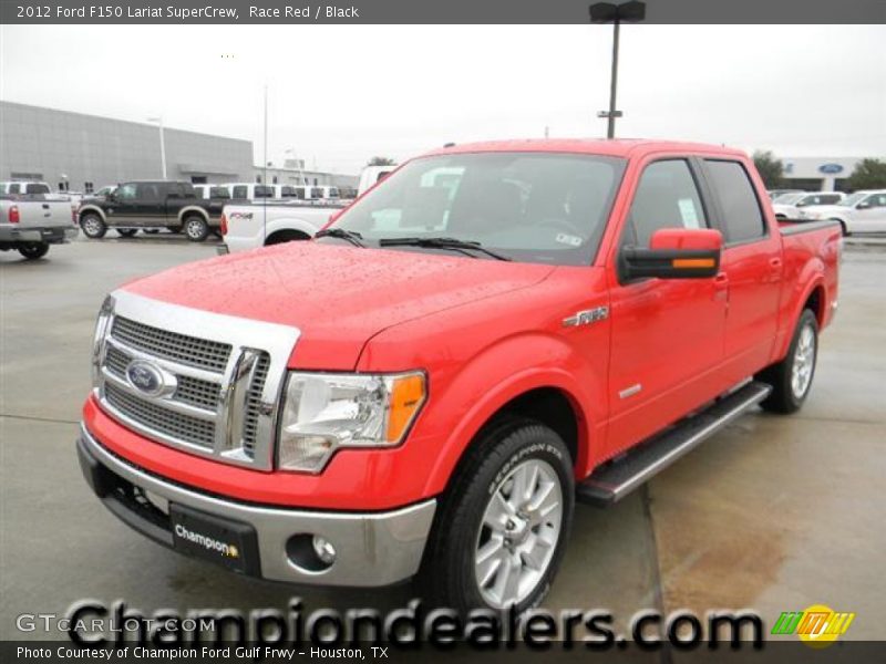 Race Red / Black 2012 Ford F150 Lariat SuperCrew