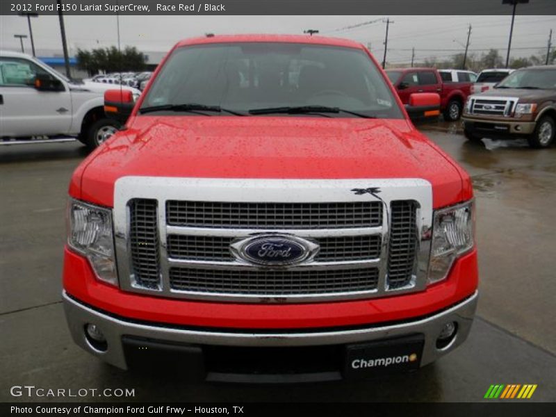 Race Red / Black 2012 Ford F150 Lariat SuperCrew