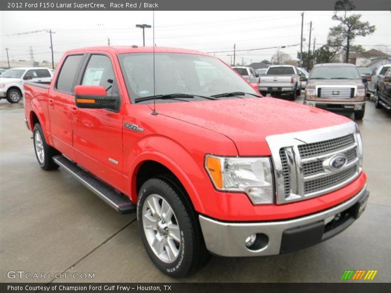 Race Red / Black 2012 Ford F150 Lariat SuperCrew