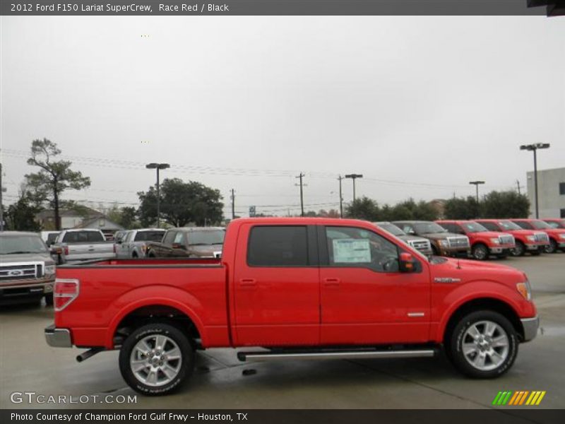 Race Red / Black 2012 Ford F150 Lariat SuperCrew