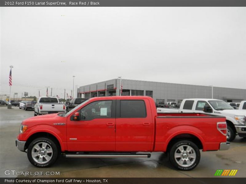 Race Red / Black 2012 Ford F150 Lariat SuperCrew