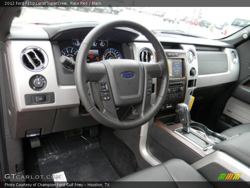 Race Red / Black 2012 Ford F150 Lariat SuperCrew