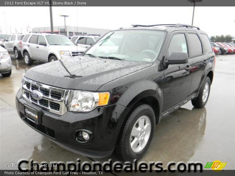 Ebony Black / Stone 2012 Ford Escape XLT V6