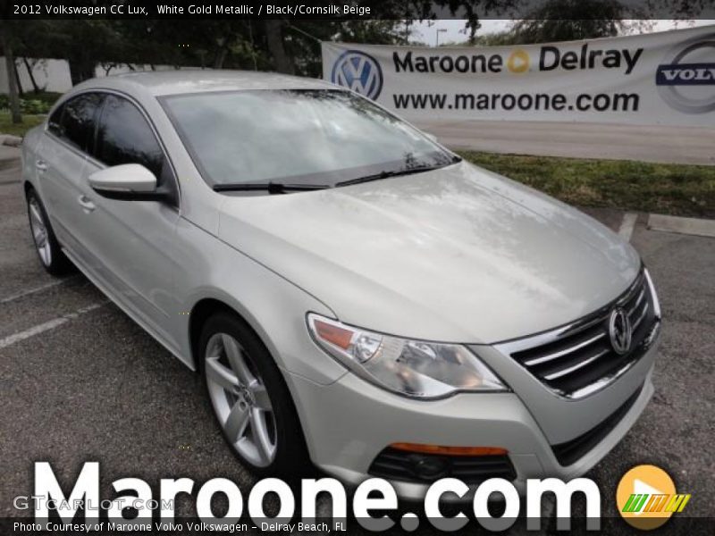White Gold Metallic / Black/Cornsilk Beige 2012 Volkswagen CC Lux