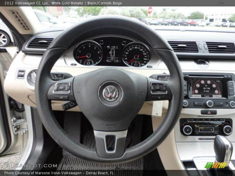 White Gold Metallic / Black/Cornsilk Beige 2012 Volkswagen CC Lux