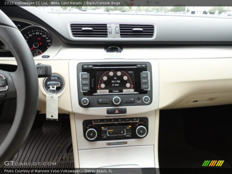 White Gold Metallic / Black/Cornsilk Beige 2012 Volkswagen CC Lux