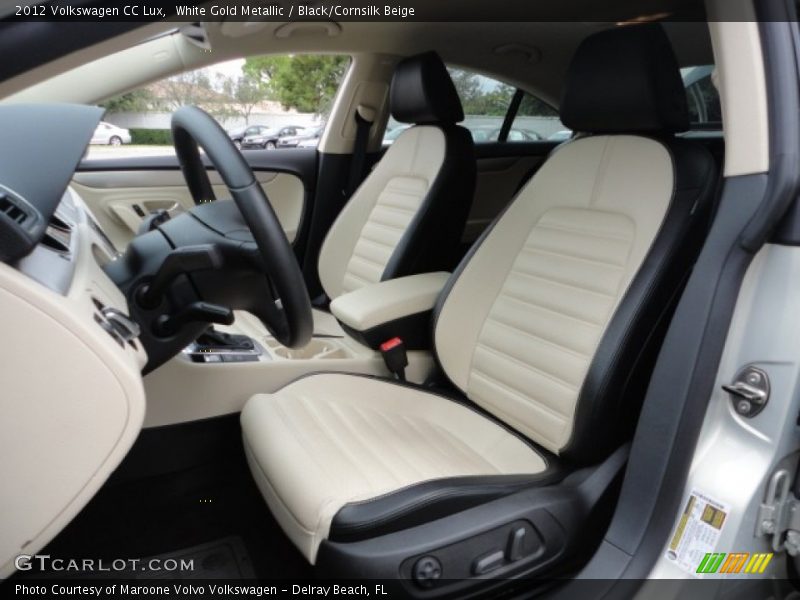 White Gold Metallic / Black/Cornsilk Beige 2012 Volkswagen CC Lux