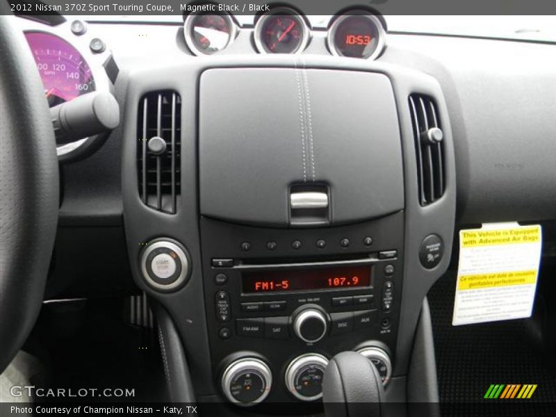 Controls of 2012 370Z Sport Touring Coupe