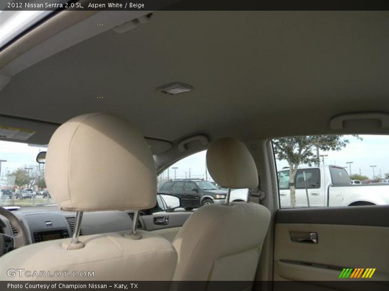 Aspen White / Beige 2012 Nissan Sentra 2.0 SL