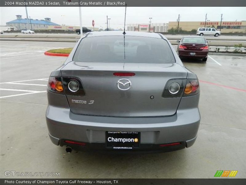 Titanium Gray Metallic / Black/Red 2004 Mazda MAZDA3 s Sedan