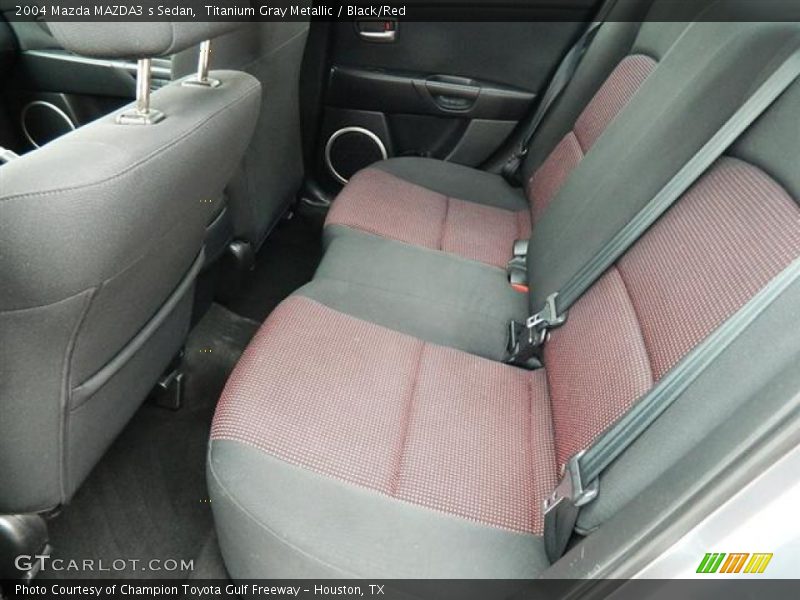 Titanium Gray Metallic / Black/Red 2004 Mazda MAZDA3 s Sedan