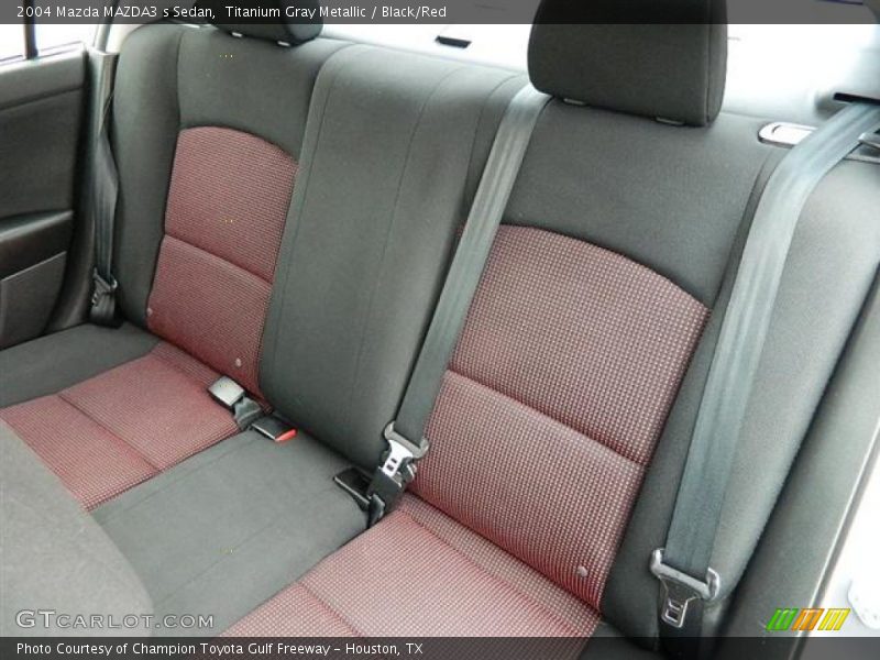 Titanium Gray Metallic / Black/Red 2004 Mazda MAZDA3 s Sedan