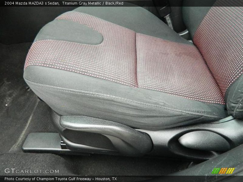 Titanium Gray Metallic / Black/Red 2004 Mazda MAZDA3 s Sedan