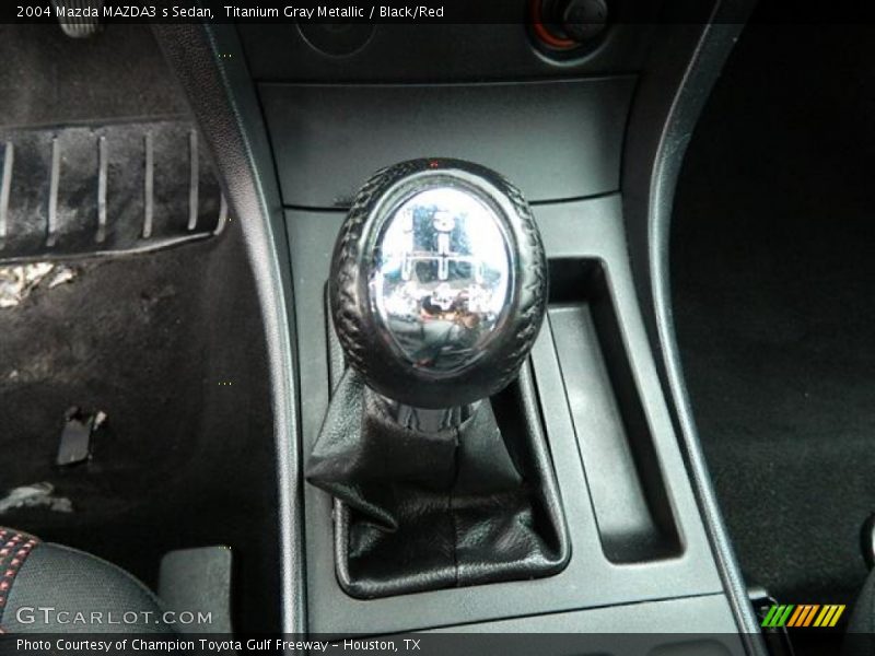 Titanium Gray Metallic / Black/Red 2004 Mazda MAZDA3 s Sedan
