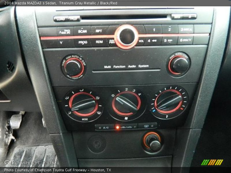 Titanium Gray Metallic / Black/Red 2004 Mazda MAZDA3 s Sedan
