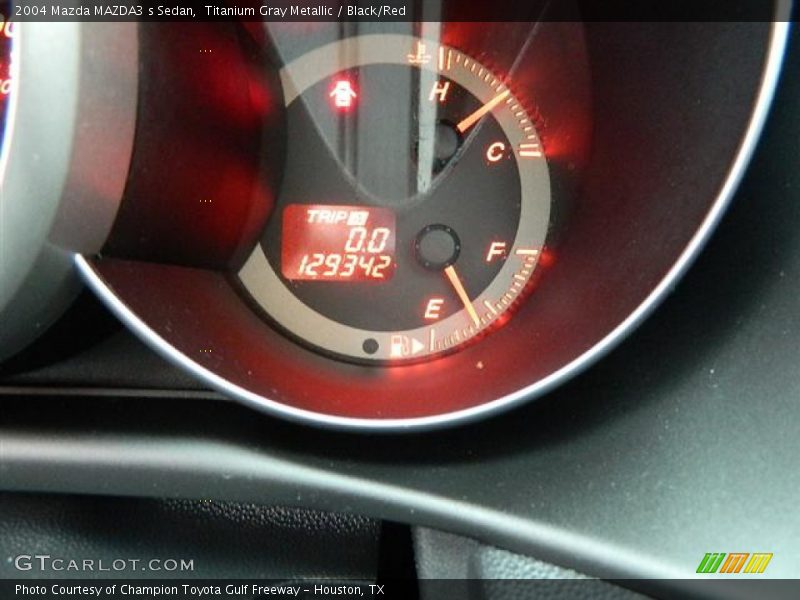 Titanium Gray Metallic / Black/Red 2004 Mazda MAZDA3 s Sedan