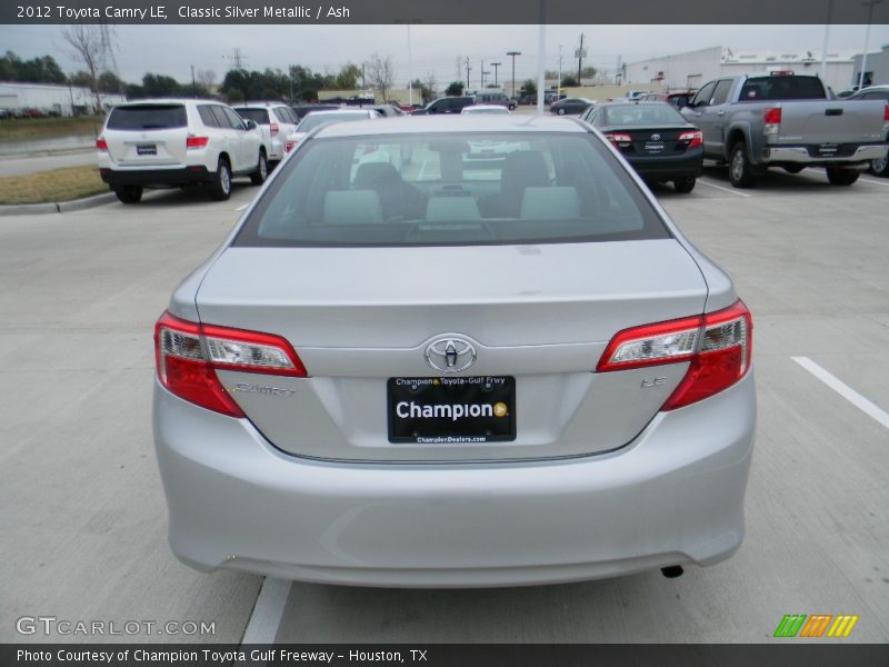 Classic Silver Metallic / Ash 2012 Toyota Camry LE