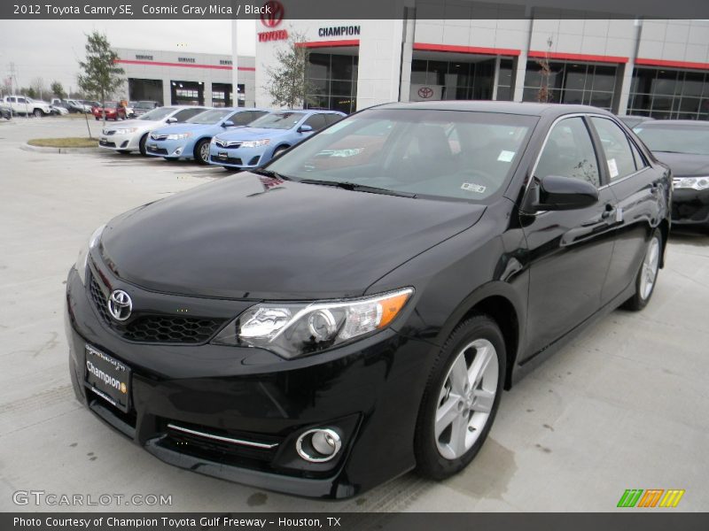 Cosmic Gray Mica / Black 2012 Toyota Camry SE