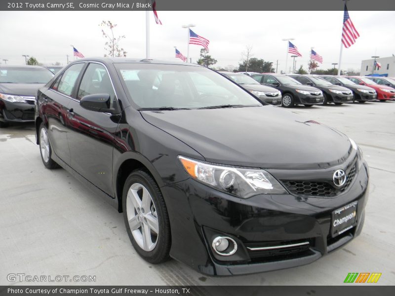 Cosmic Gray Mica / Black 2012 Toyota Camry SE