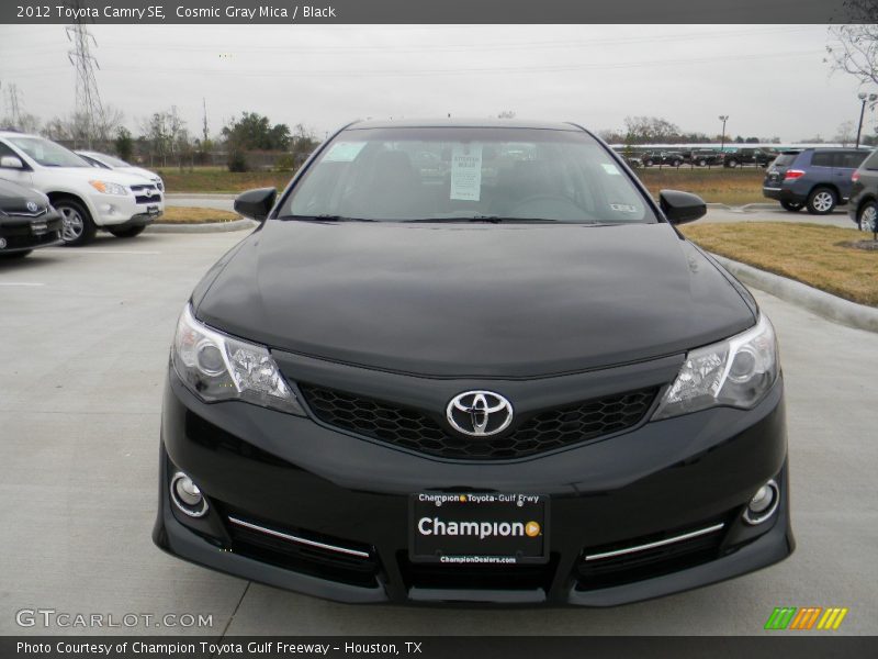 Cosmic Gray Mica / Black 2012 Toyota Camry SE