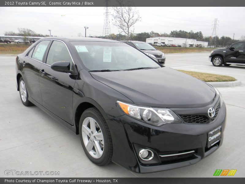 Cosmic Gray Mica / Black 2012 Toyota Camry SE