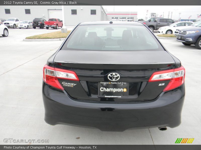 Cosmic Gray Mica / Black 2012 Toyota Camry SE