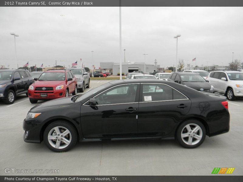 Cosmic Gray Mica / Black 2012 Toyota Camry SE