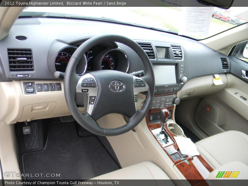 Blizzard White Pearl / Sand Beige 2012 Toyota Highlander Limited