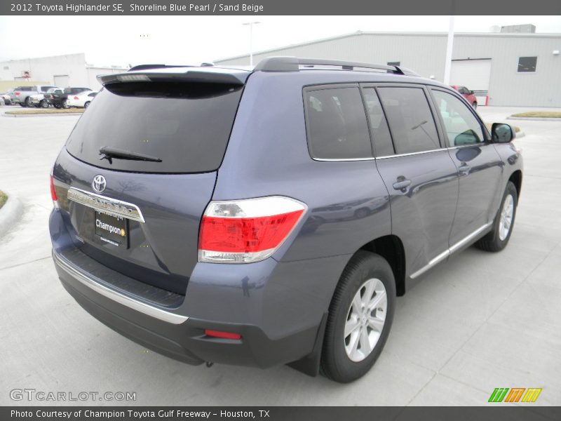 Shoreline Blue Pearl / Sand Beige 2012 Toyota Highlander SE