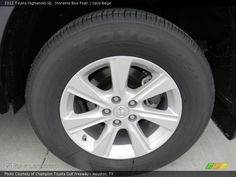 Shoreline Blue Pearl / Sand Beige 2012 Toyota Highlander SE