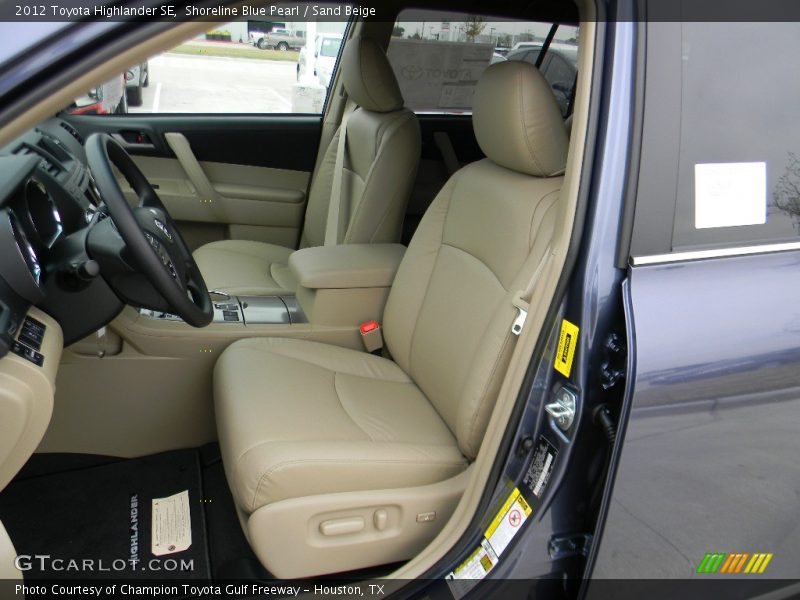 Shoreline Blue Pearl / Sand Beige 2012 Toyota Highlander SE