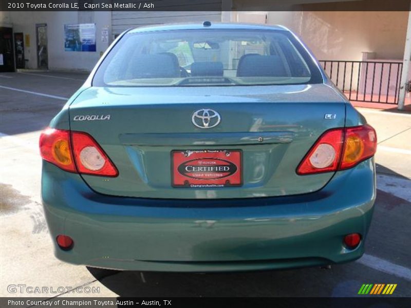 Capri Sea Metallic / Ash 2010 Toyota Corolla LE