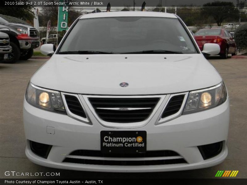 Arctic White / Black 2010 Saab 9-3 2.0T Sport Sedan