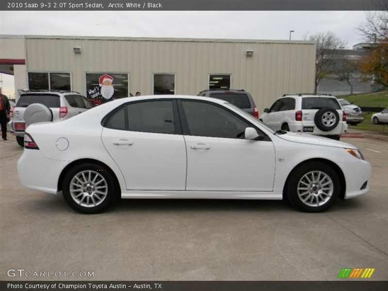 Arctic White / Black 2010 Saab 9-3 2.0T Sport Sedan