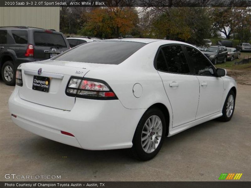 Arctic White / Black 2010 Saab 9-3 2.0T Sport Sedan