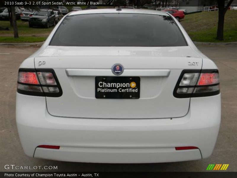 Arctic White / Black 2010 Saab 9-3 2.0T Sport Sedan