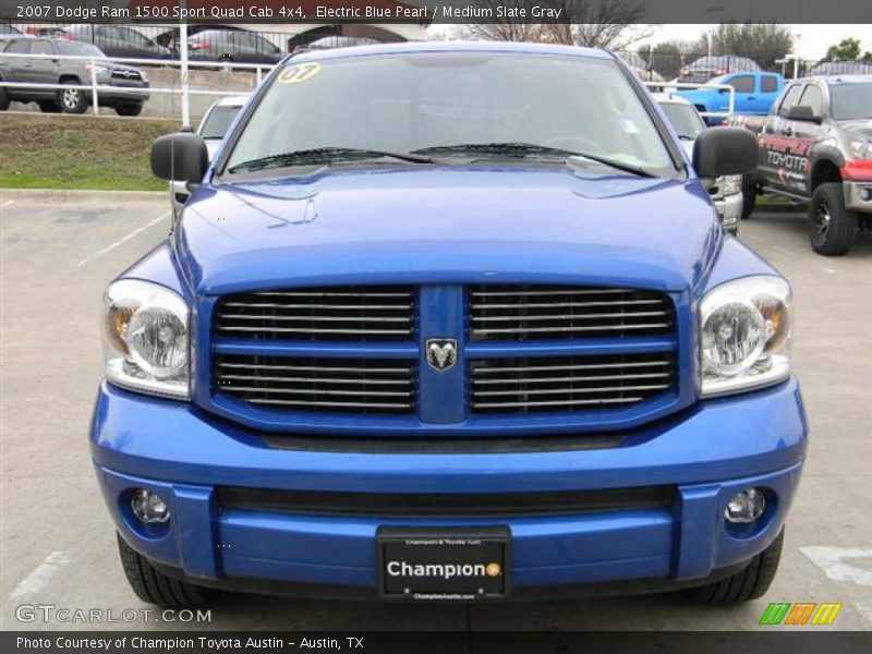 Electric Blue Pearl / Medium Slate Gray 2007 Dodge Ram 1500 Sport Quad Cab 4x4
