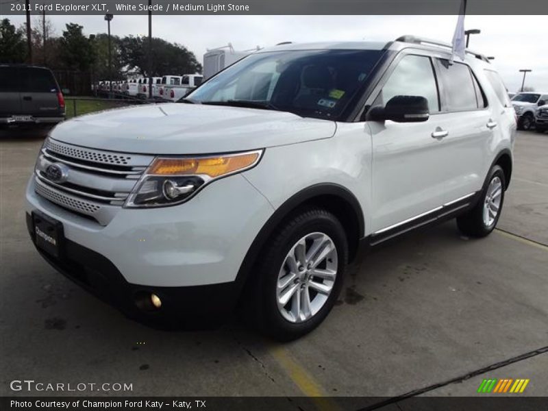 White Suede / Medium Light Stone 2011 Ford Explorer XLT