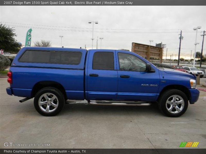 Electric Blue Pearl / Medium Slate Gray 2007 Dodge Ram 1500 Sport Quad Cab 4x4