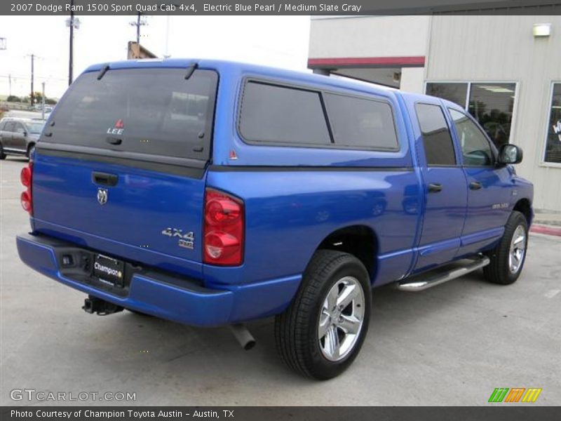 Electric Blue Pearl / Medium Slate Gray 2007 Dodge Ram 1500 Sport Quad Cab 4x4