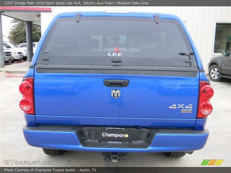 Electric Blue Pearl / Medium Slate Gray 2007 Dodge Ram 1500 Sport Quad Cab 4x4