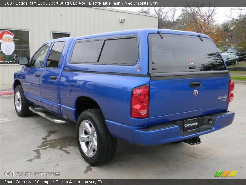 Electric Blue Pearl / Medium Slate Gray 2007 Dodge Ram 1500 Sport Quad Cab 4x4