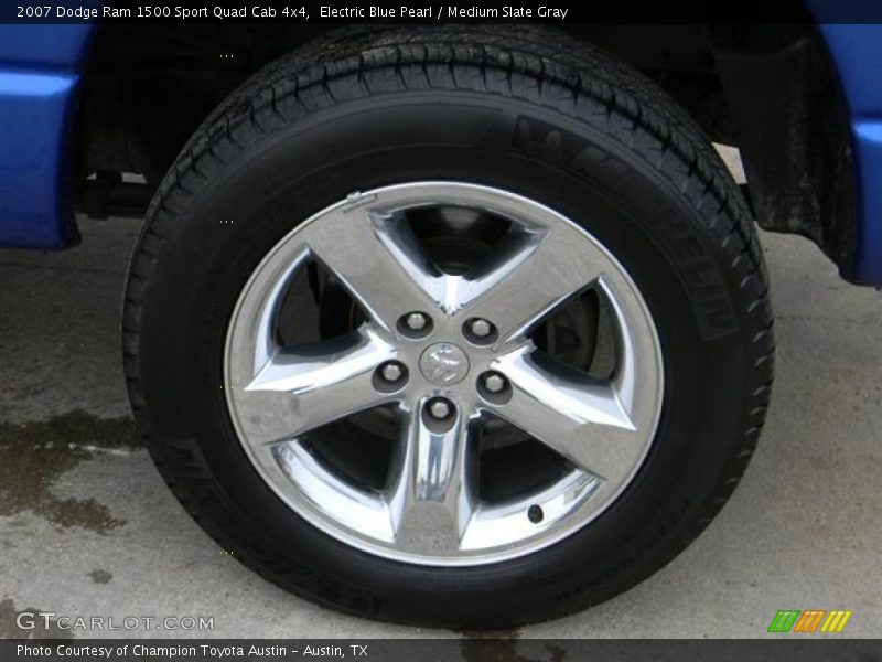 Electric Blue Pearl / Medium Slate Gray 2007 Dodge Ram 1500 Sport Quad Cab 4x4